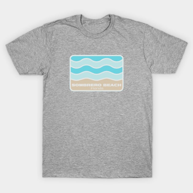 Sombrero Beach Florida - Crashing Wave on an FL Sandy Beach T-Shirt by Go With Tammy